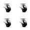Service Caster 5 Inch Kingpinless Glass Filled Nylon Wheel Swivel Caster Set with Brakes SCC SCC-KP30S520-GFNR-SLB-4 - alternate 1